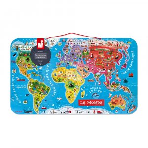 Puzzle magnétique monde 92 pièces Janod