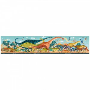 Puzzle panoramique 100 pièces dinosaures Janod