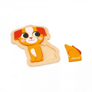 Lot de 4 puzzles évolutifs animaux de compagnie Janod