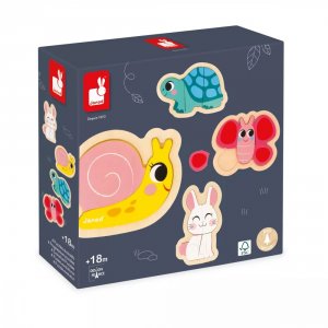 Lot de 4 puzzles évolutifs jardin Janod