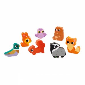 Puzzle en bois chunky animaux de la forêt 7 pièces Janod