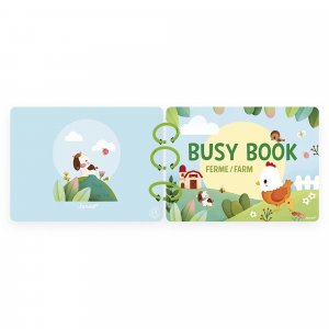 Livre d'activités pour enfant busy book ferme Janod