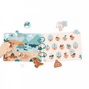 Livre d'activités pour enfant busy book dinosaures Janod