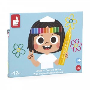 Set de 12 crayons de cire Janod
