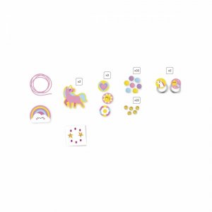 Boîte de 4 bijoux en bois à créer rainbow land Janod