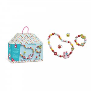 Boîte de 4 bijoux en bois à créer flower garden Janod