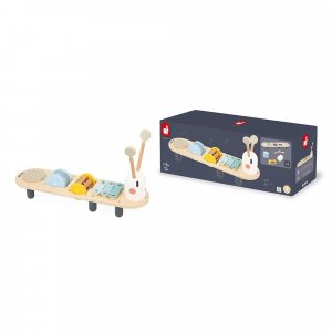 Jeu d'éveil sonore en forme de chenille sweet cocoon Janod