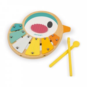 Xylophone pour enfant en forme d'oiseau Janod