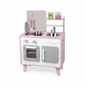 Cuisine enfant en bois macaron rose Janod