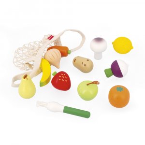 Set de 12 fruits et légumes pour enfant mamie soleil Janod