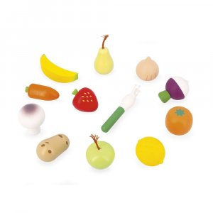 Set de 12 fruits et légumes pour enfant mamie soleil Janod