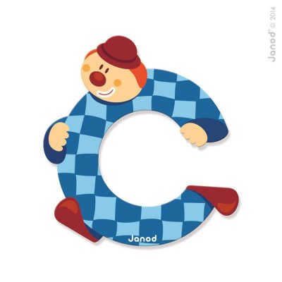 Lettre de l'alphabet clown c