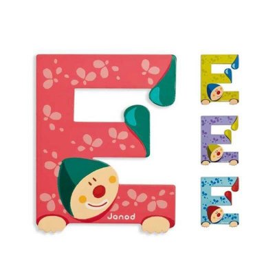 Lettre de l'alphabet clown e