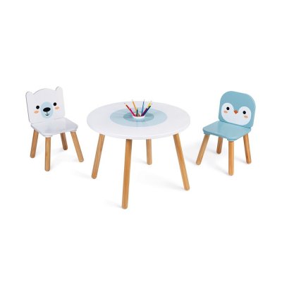 JANOD Table et chaises en bois enfant banquise