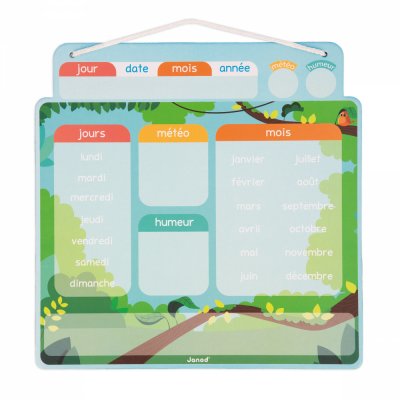 Calendrier semainier magnétique