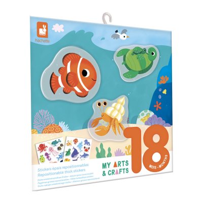 Pochette de stickers gommettes repositionnables la mer