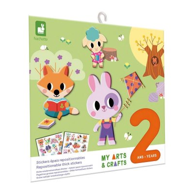 Pochette de stickers gommettes repositionnables nature