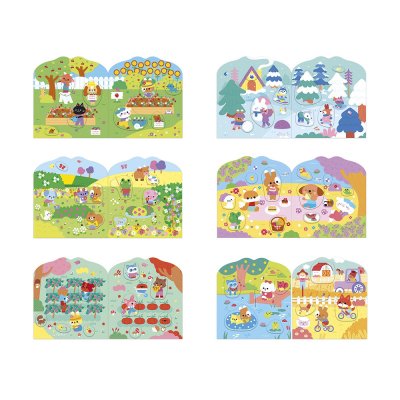 Cahier de stickers pour enfants la campagne