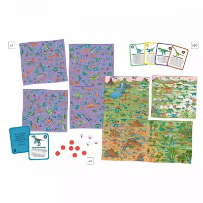 Jeu d'observation cherche et trouve les dinosaures