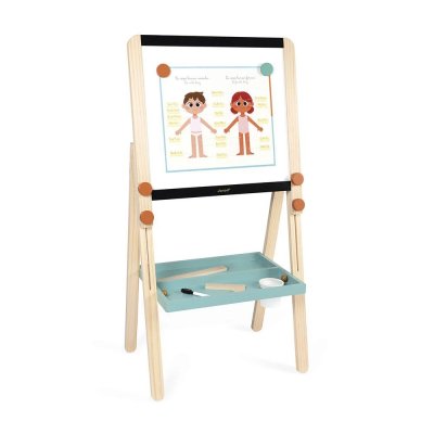 Tableau de la maîtresse en bois double face pour enfant