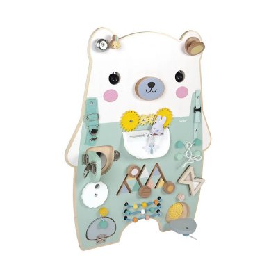 Panneau d'activités en bois busy board ourson pure