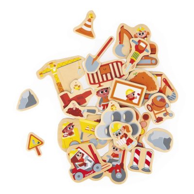 Lot de 24 magnets engins de chantier