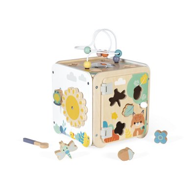Maxi cube d'activités en bois pour enfant pure