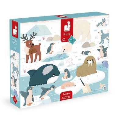 Puzzle tactile animaux polaires 20 pièces