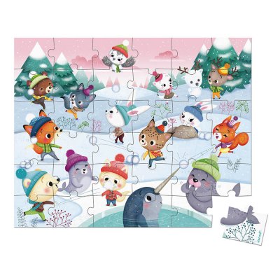 Puzzle enfant 36 pièces bataille de boules de neige
