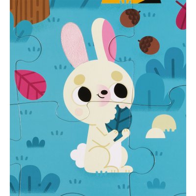 Puzzle enfant tactile les animaux de la forêt 20 pièces