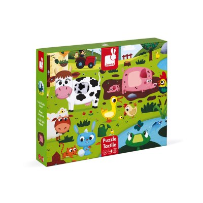 Puzzle enfant tactile les animaux de la ferme 20 pièces