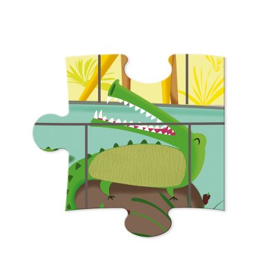 Puzzle enfant tactile journée au zoo 20 pièces