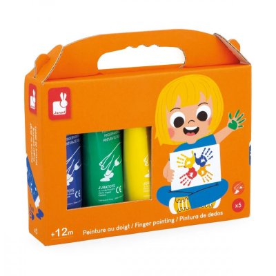 Lot de 5 tubes de peinture à doigt