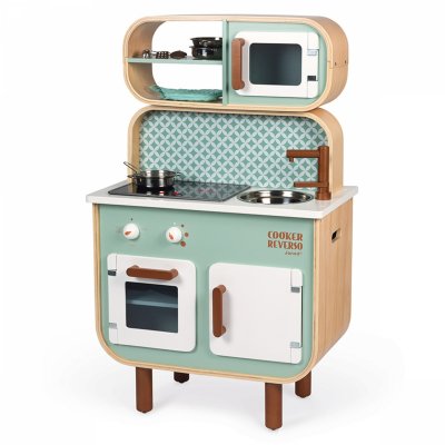 Cuisine enfant en bois double face cooker reverso