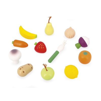 Set de 12 fruits et légumes pour enfant mamie soleil