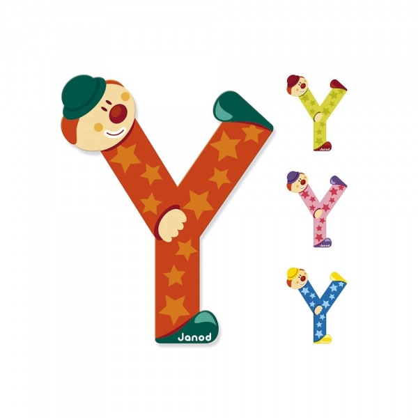 Lettre de l'alphabet clown y Janod