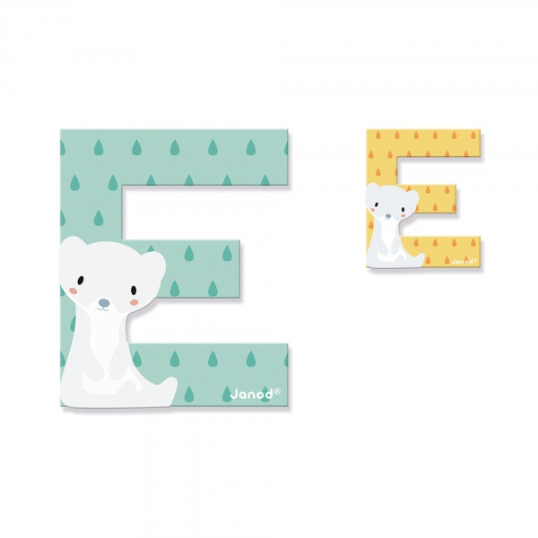 Lettre de l'alphabet pure e Janod