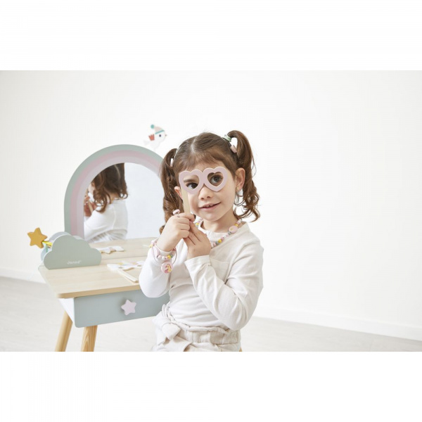 Coiffeuse en bois pour enfant licorne Janod