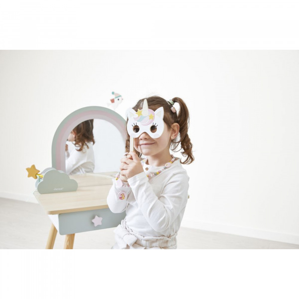 Coiffeuse en bois pour enfant licorne Janod