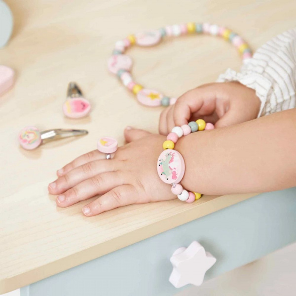 Coiffeuse en bois pour enfant licorne Janod