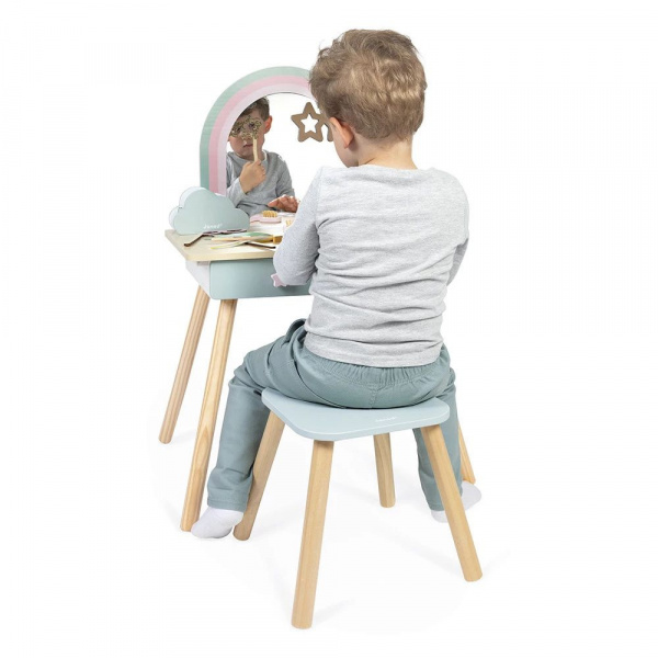 Coiffeuse en bois pour enfant licorne Janod
