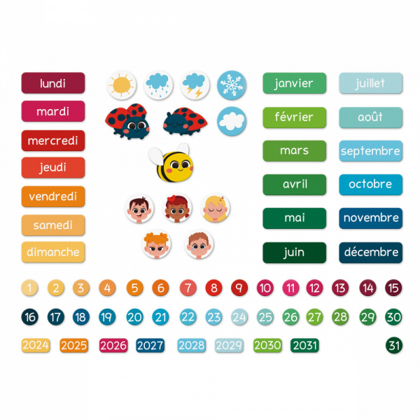 Calendrier semainier magnétique Janod