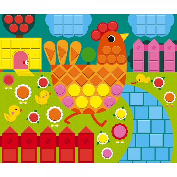 Kit créatif mosaïques 3 tableaux animaux Janod