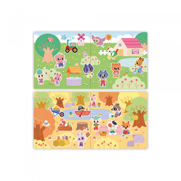 Pochette de stickers gommettes repositionnables nature Janod
