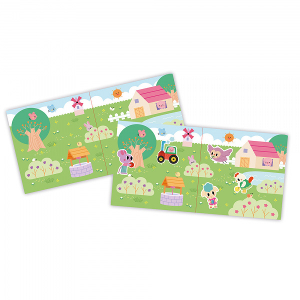 Pochette de stickers gommettes repositionnables nature Janod