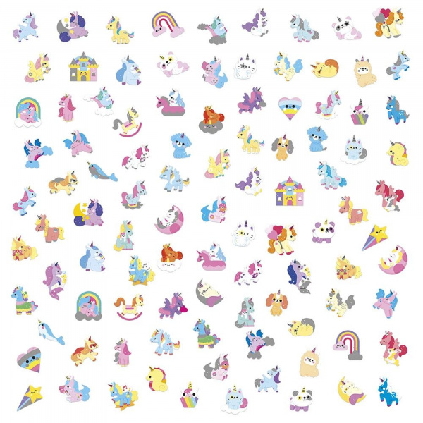 100 gommettes stickers licornes Janod