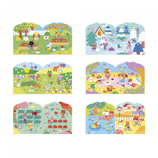 Cahier de stickers pour enfants la campagne Janod