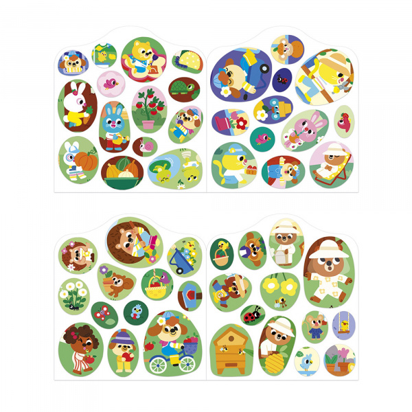 Cahier de stickers pour enfants le jardin Janod