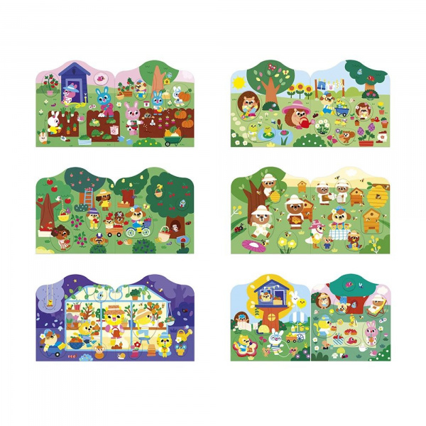 Cahier de stickers pour enfants le jardin Janod