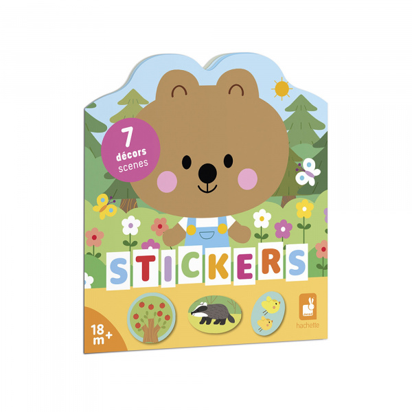 Cahier de stickers pour enfants la forêt Janod